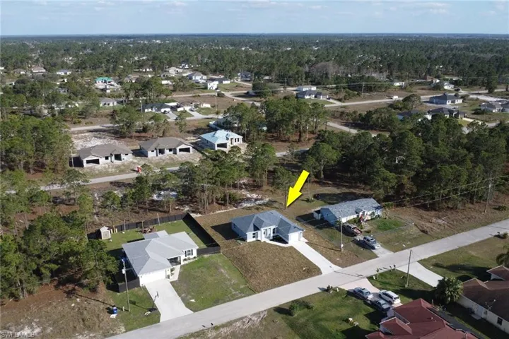 Birds eye view of property