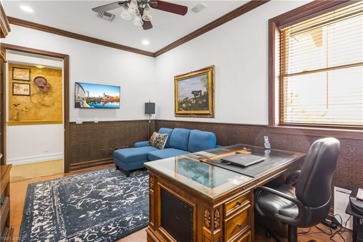 Exquisite office is located on the 2nd level.