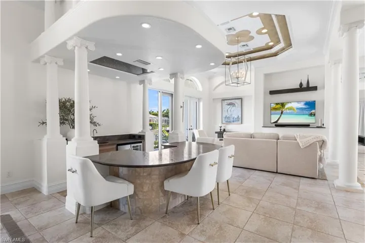 Wonderful wet bar. A great place to gather! Wine cooler, icemaker.