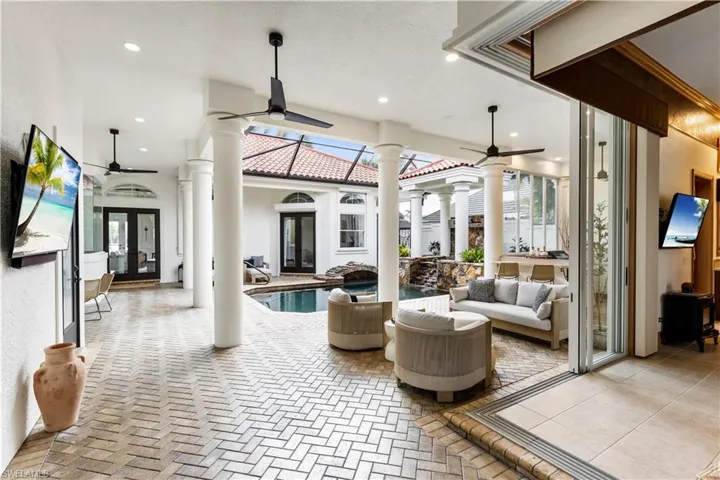 The courtyard style home offers more privacy and more entertainment space.  Lts of covered area.  Your casita is to the right as you enter your front doors.