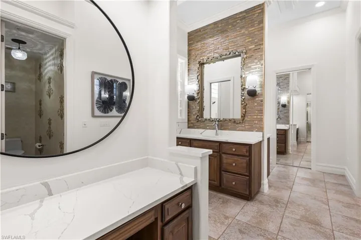 Master bath has a separate dressing area as well. Private water closet.