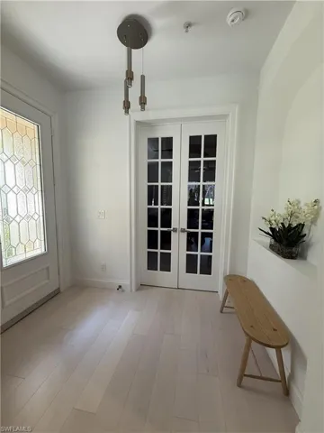 French Doors to Den and Front Entrance