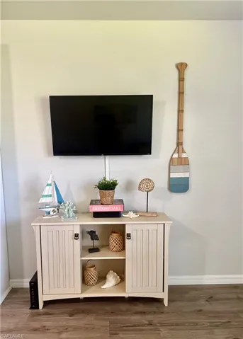 Detailed view of wood finished floors