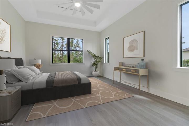 Virtually Staged Master Bedroom