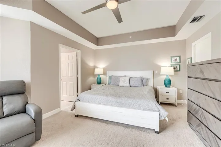 Primary bedroom with direct access to lanai