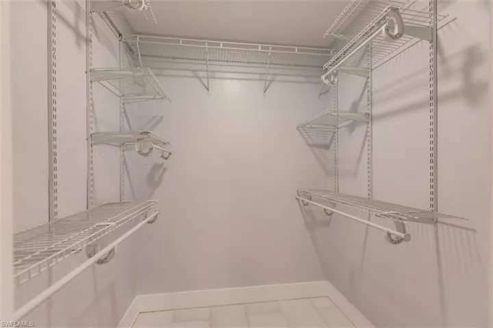 View of walk in closet