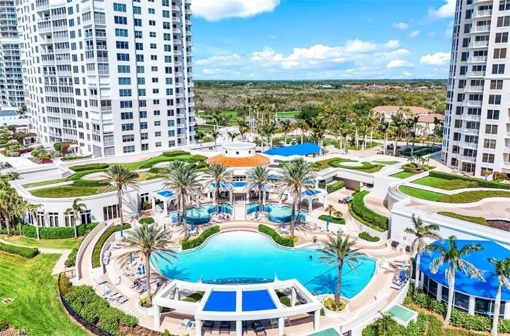 Esperia's resort style pool and spa area.