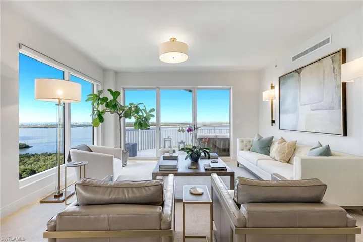Upon entry, you are immediately drawn to the expansive views of Estero Bay and the Gulf beyond!