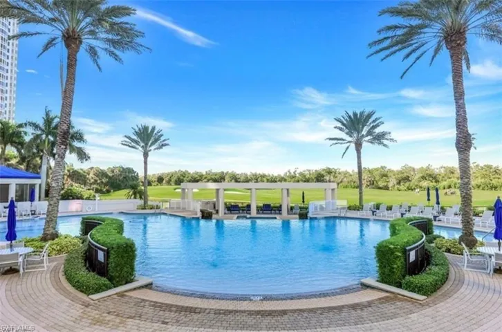 Elevated beach entry pool.