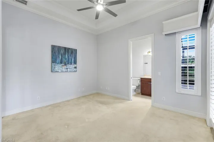 Bedroom with ensuite bathroom.