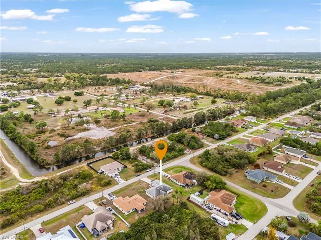 Aerial view of residential area
