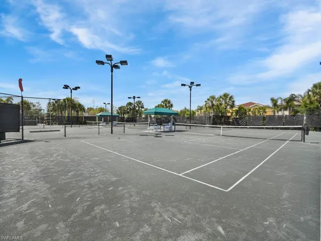 View of tennis court