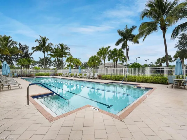 View of pool with a patio area