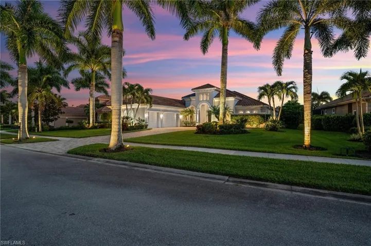 Front of Home with Expansive Lot - Night