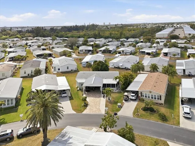 Aerial view of residential area