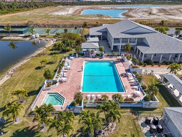 Bird's eye view of a large body of water