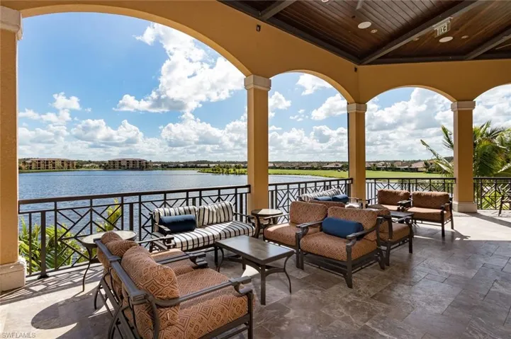 Outdoor clubhouse area with gorgeous views.