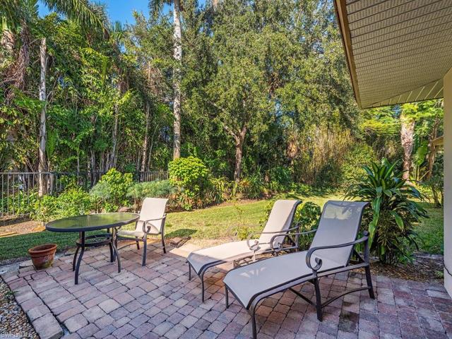Quiet patio to the West in rear off family room.
