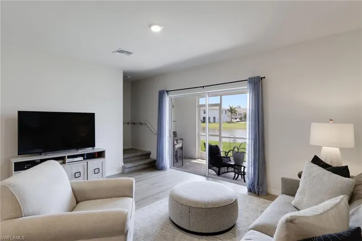 Living room featuring light hardwood / wood-style flooring