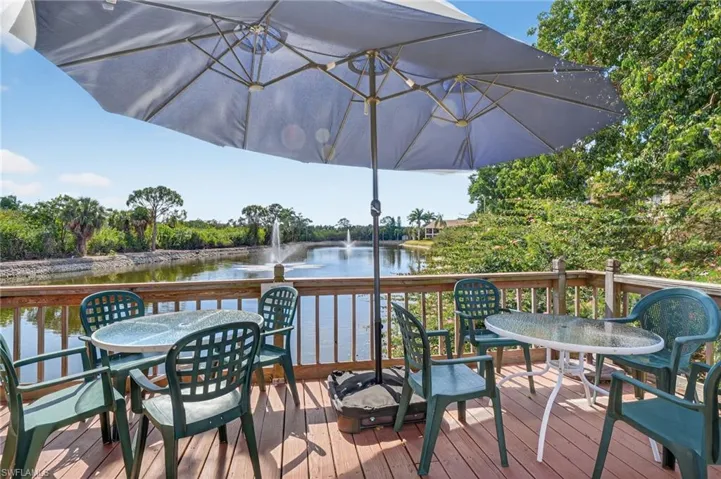 View of the deck area at the clubhouse- gorgeous SWFL living