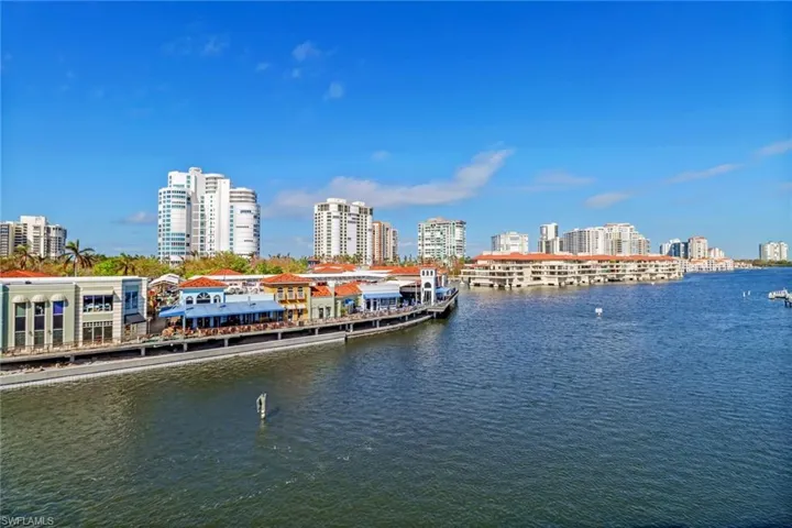 Water view with city skyline
