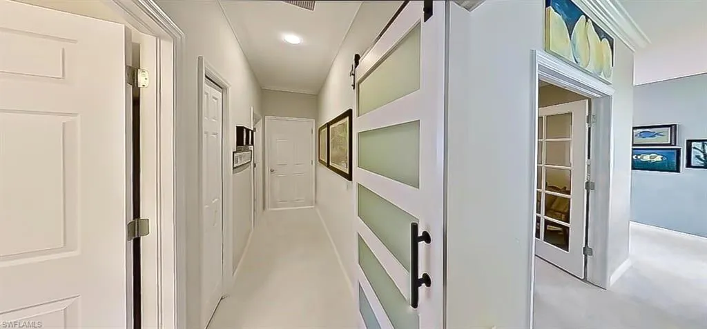 Custom Barndoor with transom for guest privacy