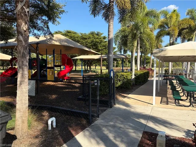 Communal playground featuring a gazebo