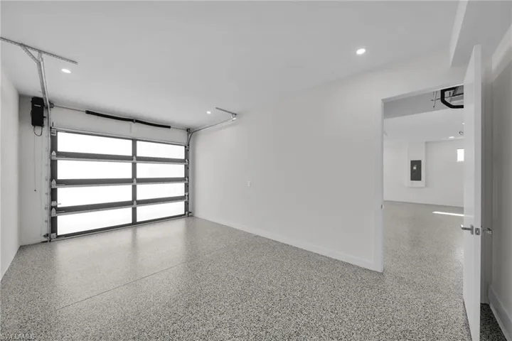 Garage with electric panel