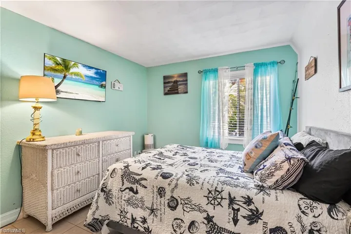 View of tiled bedroom