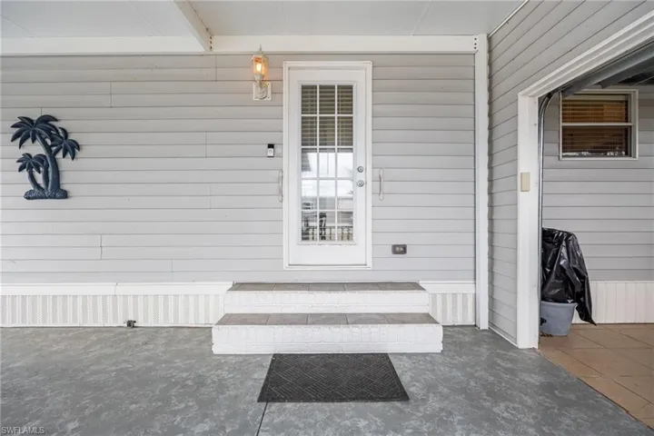 View of exterior entry