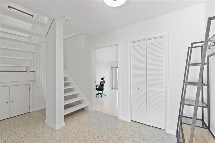 Epoxy flooring throughout the first level