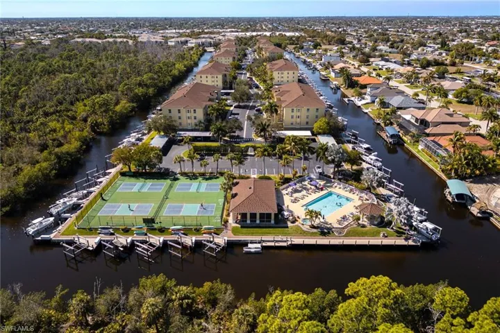 Drone / aerial view of a large body of water