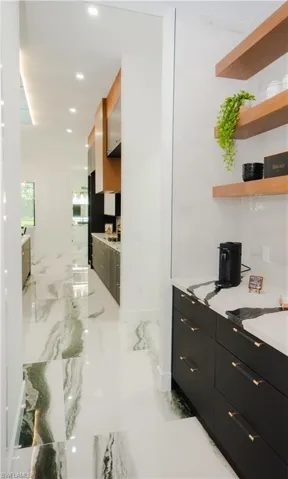 Kitchen with tile floors