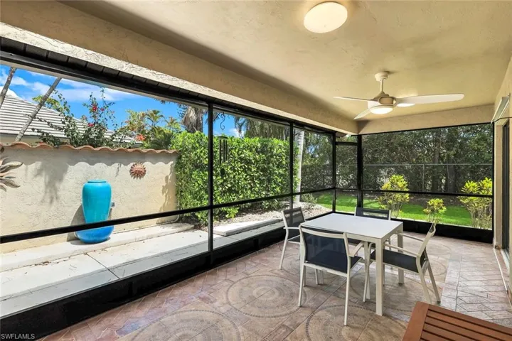 Large Private Lanai with outside water Feature