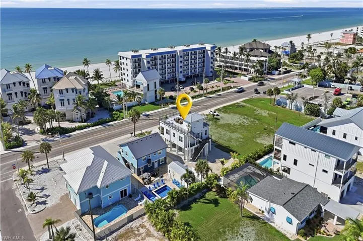 Drone / aerial view of a large body of water