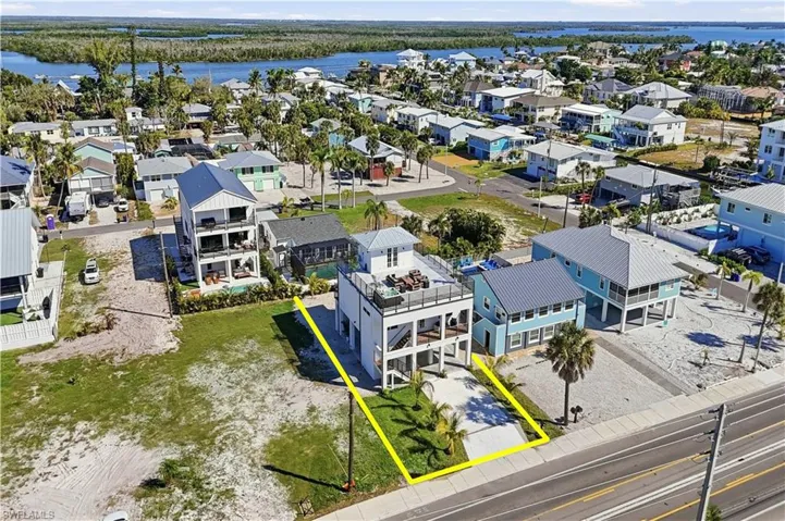 Aerial View with Property Outline