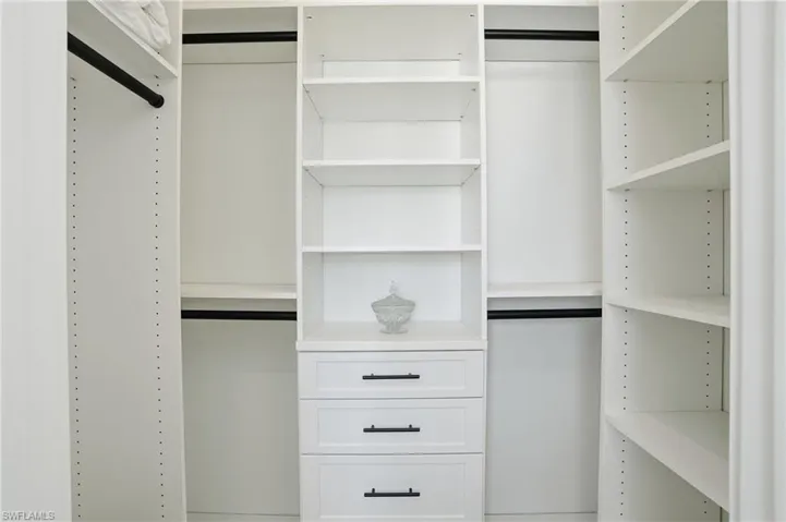 View of walk in closet