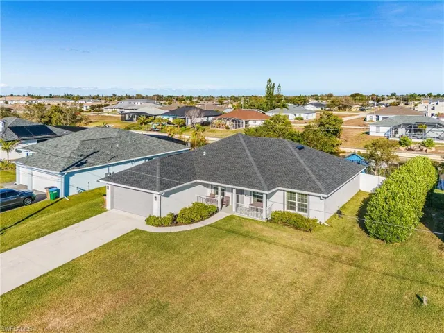 Aerial view of residential area
