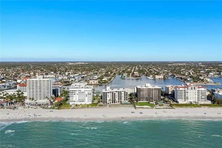 View of urban area featuring expansive coastline