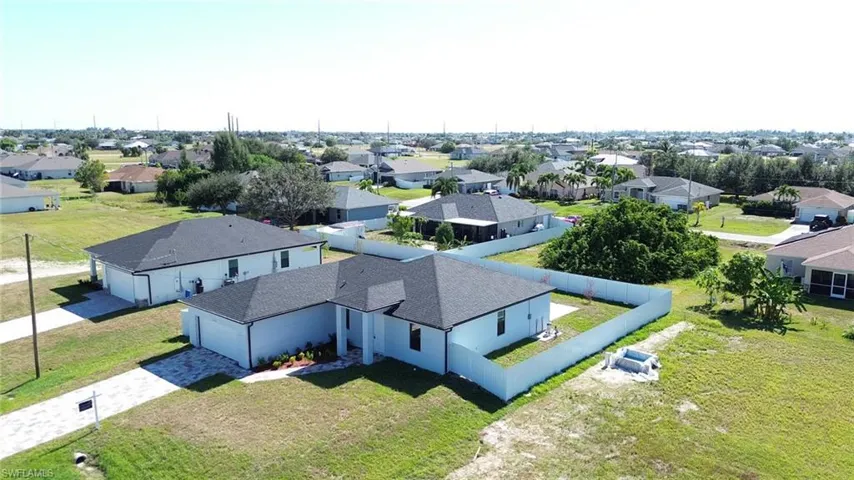 Aerial view of residential area