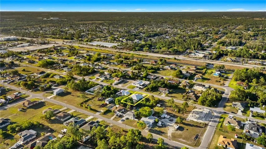 Drone / aerial view with a residential view
