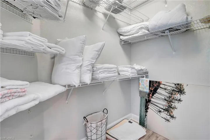 Master closet- walk in is stocked with extra linens for you or your guests