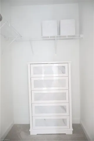 Spacious closet with carpet floors