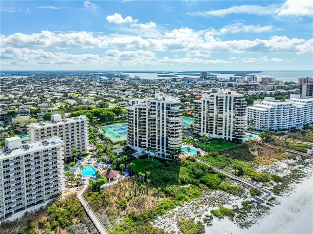 Bird's eye view featuring a water view and a city view