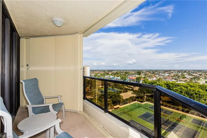 Balcony with a city view