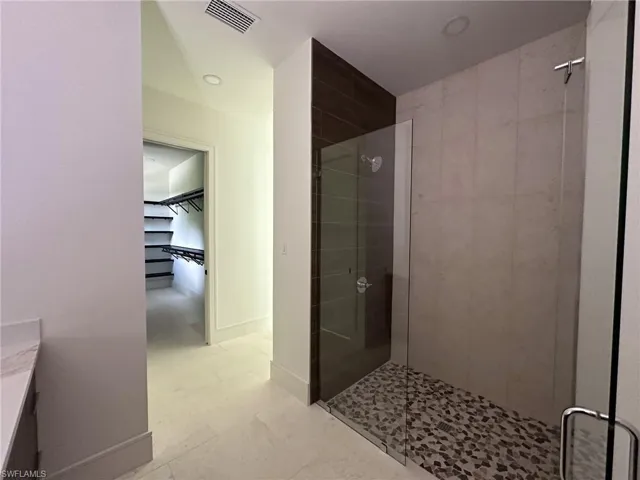 Cabana shower & Large walk-in closet