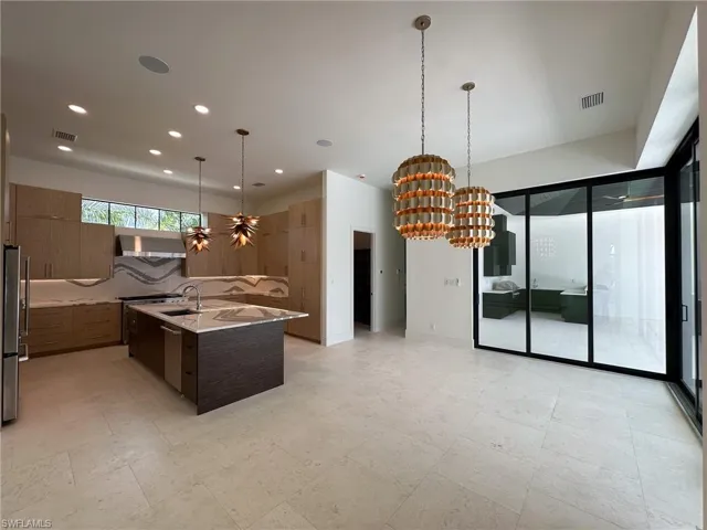 Gourmet Size Kitchen opens to dining & Lanai