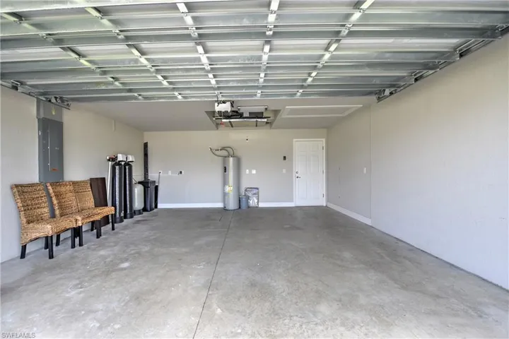 Garage with water heater