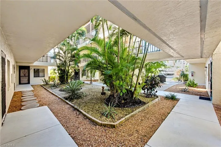 View of court yard to entrance