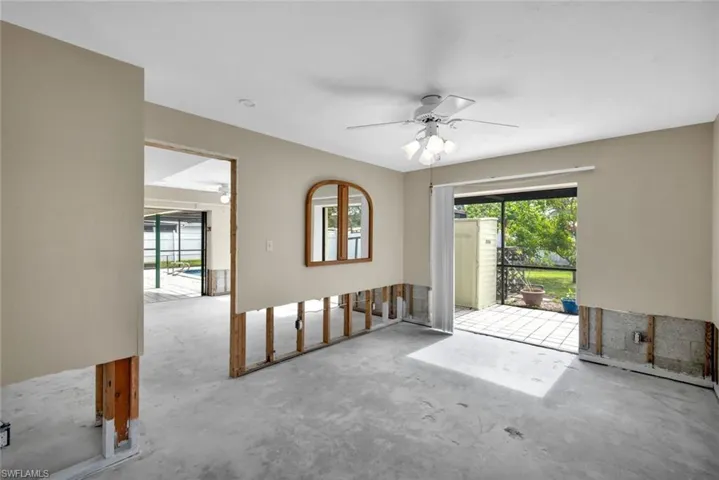 Guest suite is just off the kitchen and offers lanai access.